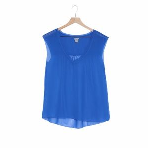 AEO Aerie Blue Sheer Sleeveless Tank Top XS
